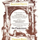 Programme p1 for opening night of Theatre Royal