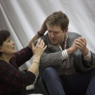 Kathryn Harries and Sam Furness in rehearsal