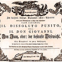 Playbill for premiere of Don Giovanni